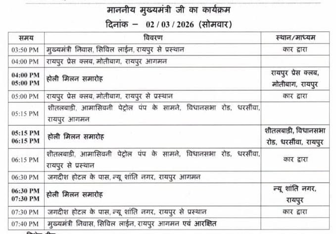 Raipur में मुख्यमंत्री का व्यापक जनसंपर्क दिवस