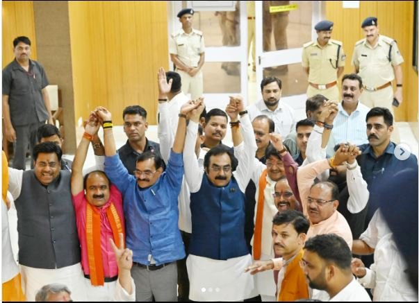 राज्यसभा चुनाव में भाजपा के तीनों प्रत्याशी निर्विरोध निर्वाचित, नामांकन जांच के दौरान कांग्रेस प्रत्याशी का पर्चा निरस्त